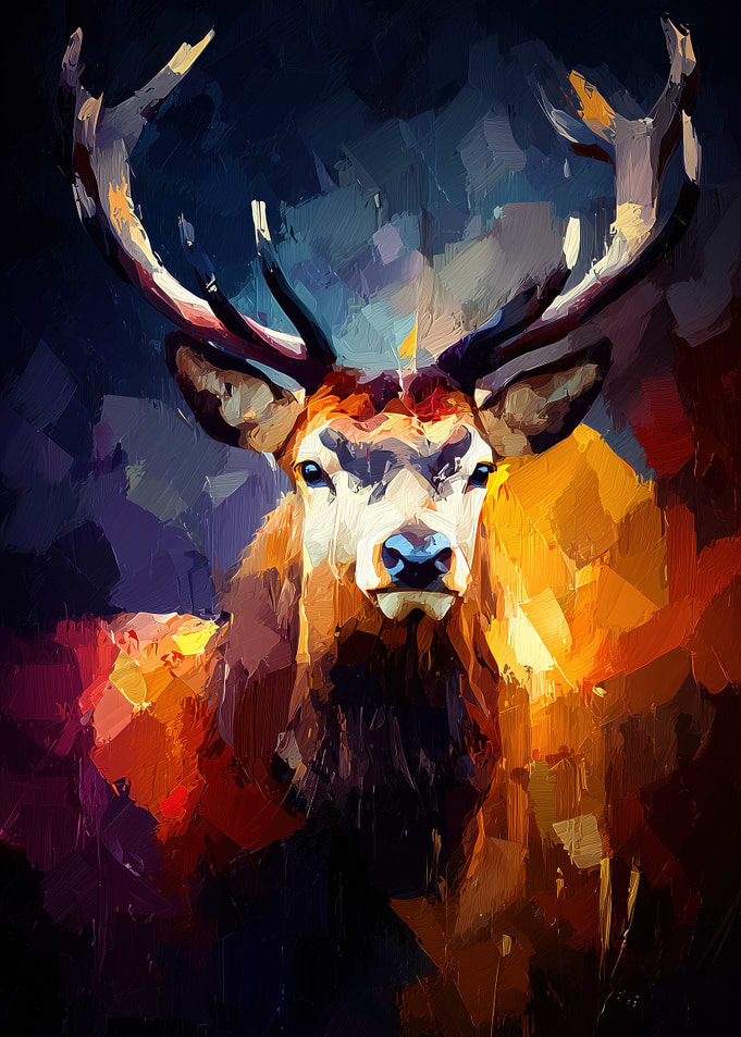 Majestic Deer Painting
