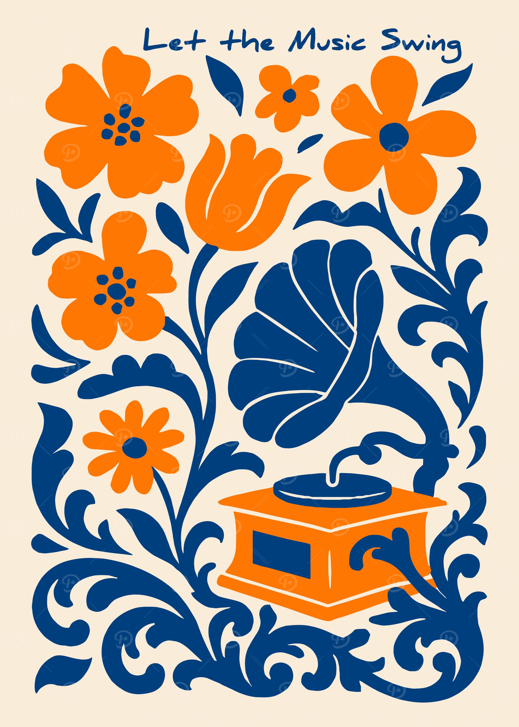 Let the Music Swing Floral Art
