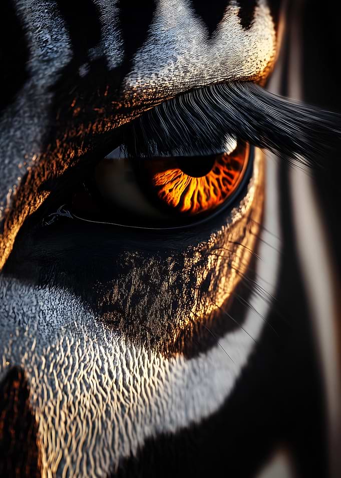 Striking Tiger Eye Close-Up