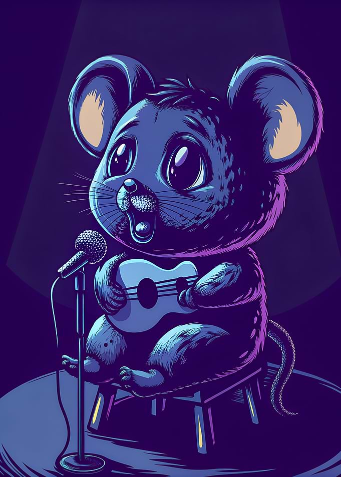 Singing Mouse with Guitar