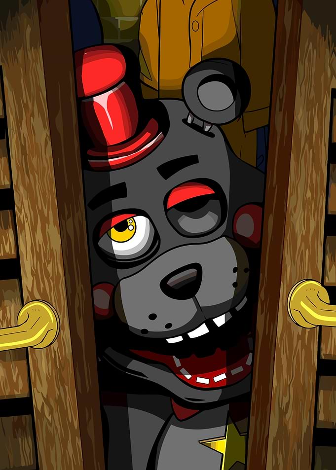 Lefty peeking from closet