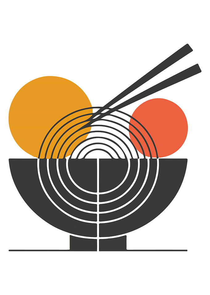 Minimalist Ramen Bowl Illustration