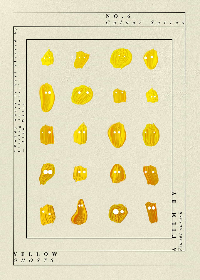 Yellow Ghosts – Bright Minimal Abstract Wall Art