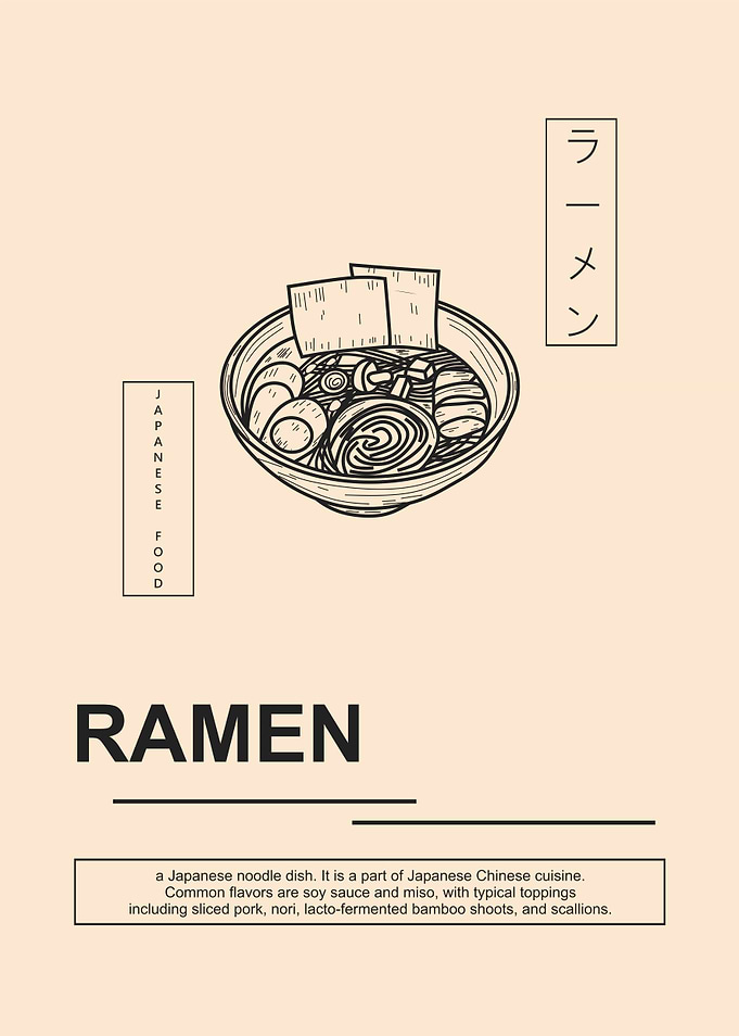Ramen Noodle Bowl Vintage