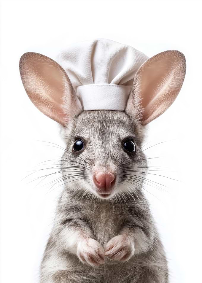 Cute Bilby Chef with Chef's Hat