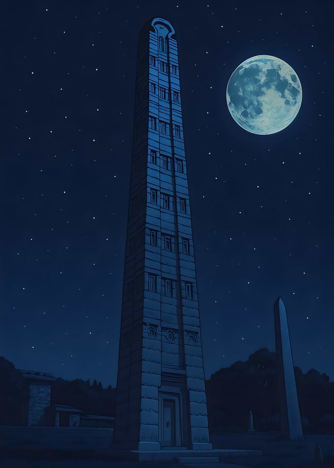 Axum Obelisk at Night