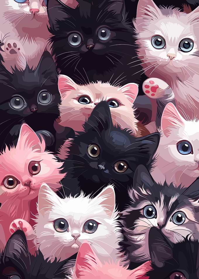 Cute Cats Illustration