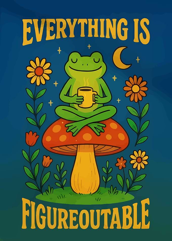 Everything is Figureoutable Frog Illustration