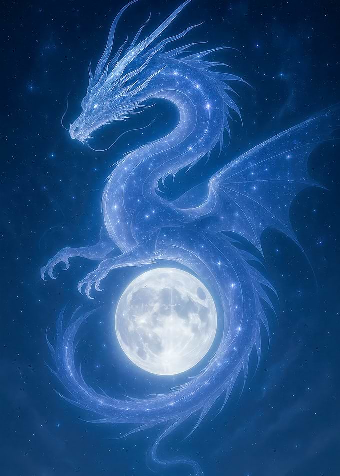 Celestial Dragon and Moon
