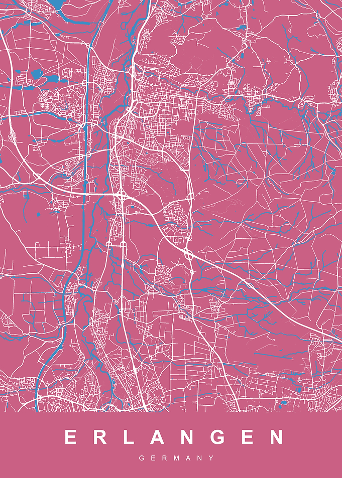 Erlangen, Germany City Map