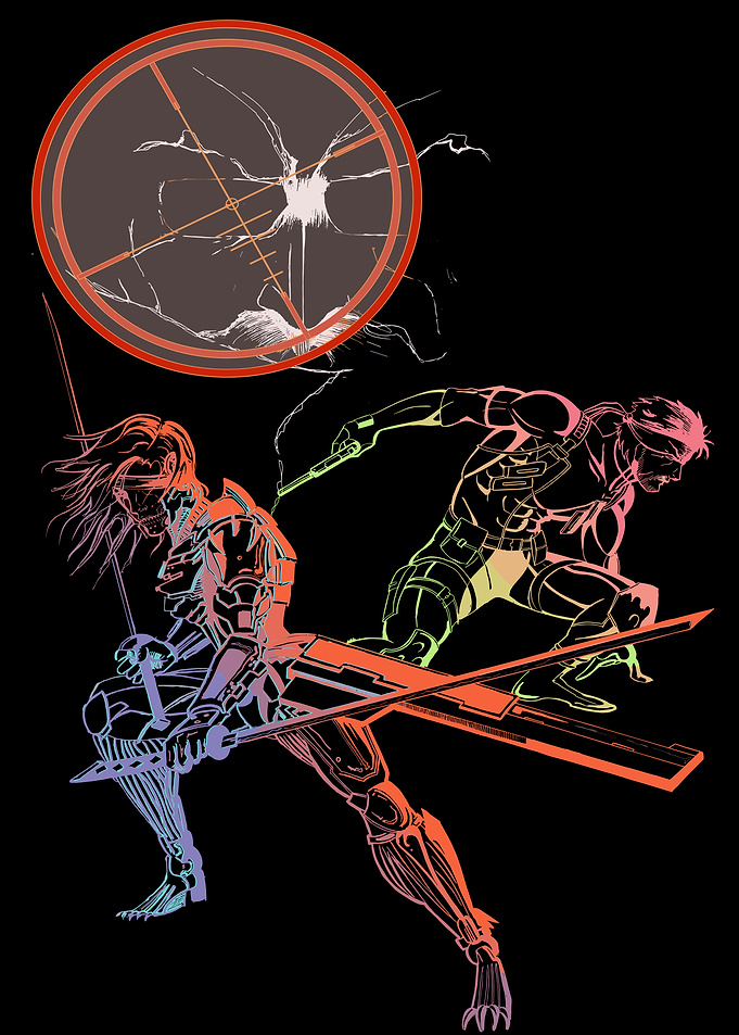 Metal Gear Solid Neon Art