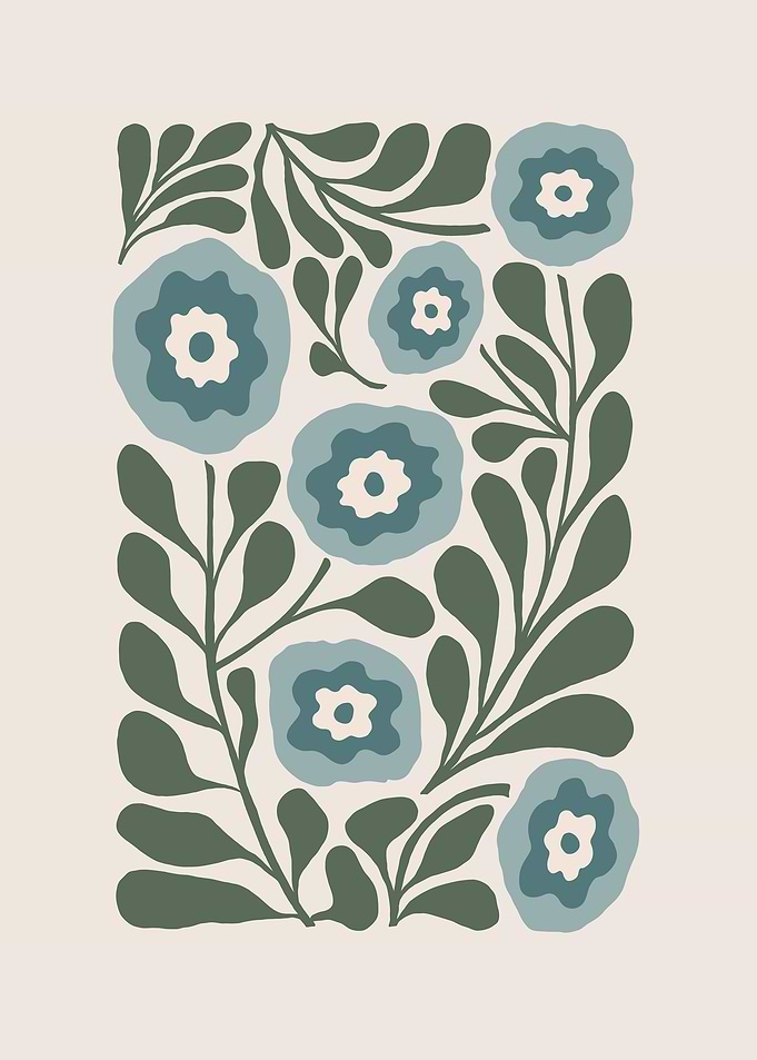 Floral Dance in Blue