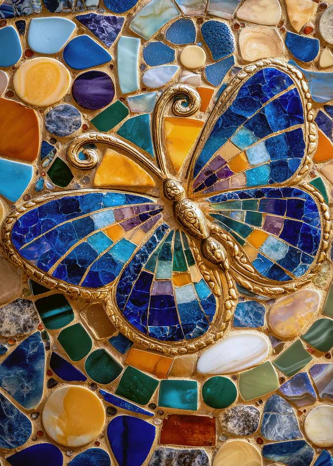 Mosaic Butterfly Art