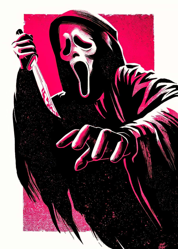 Scream Ghostface Horror Art