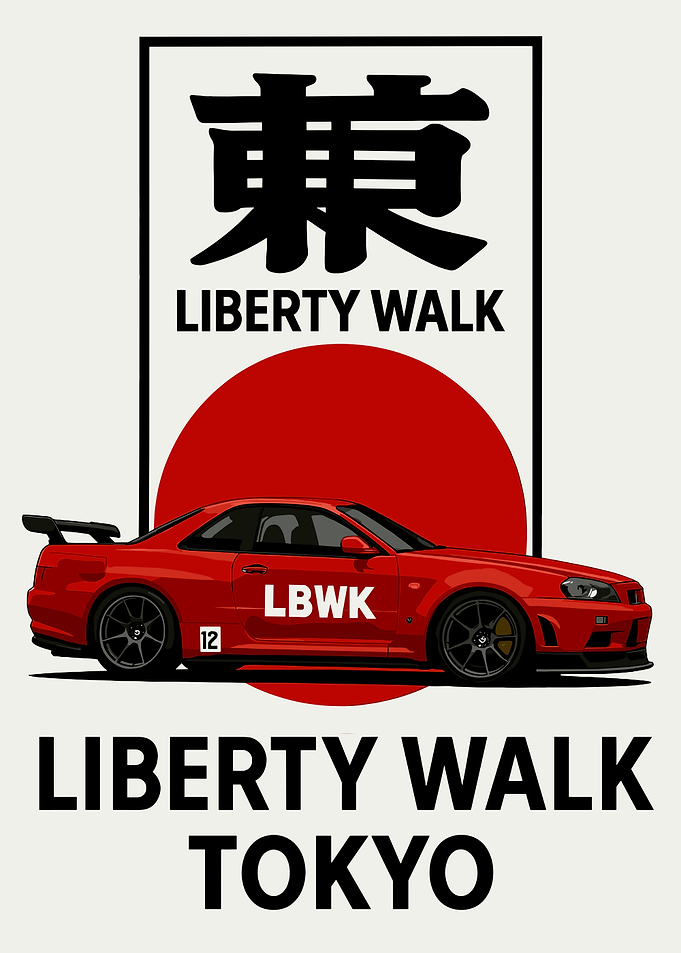Liberty Walk Tokyo Red Car