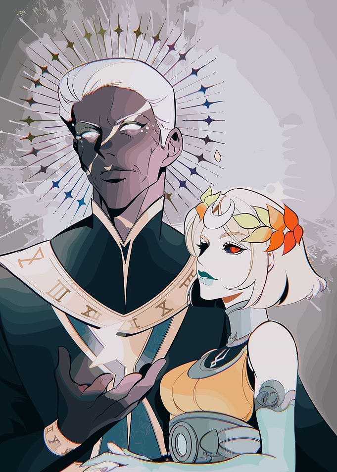 Hades Game Fanart: Nyx and Chaos