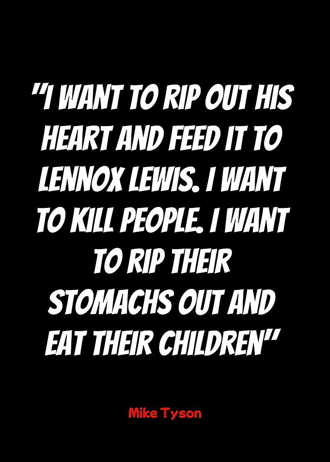 mike tyson quote - black background