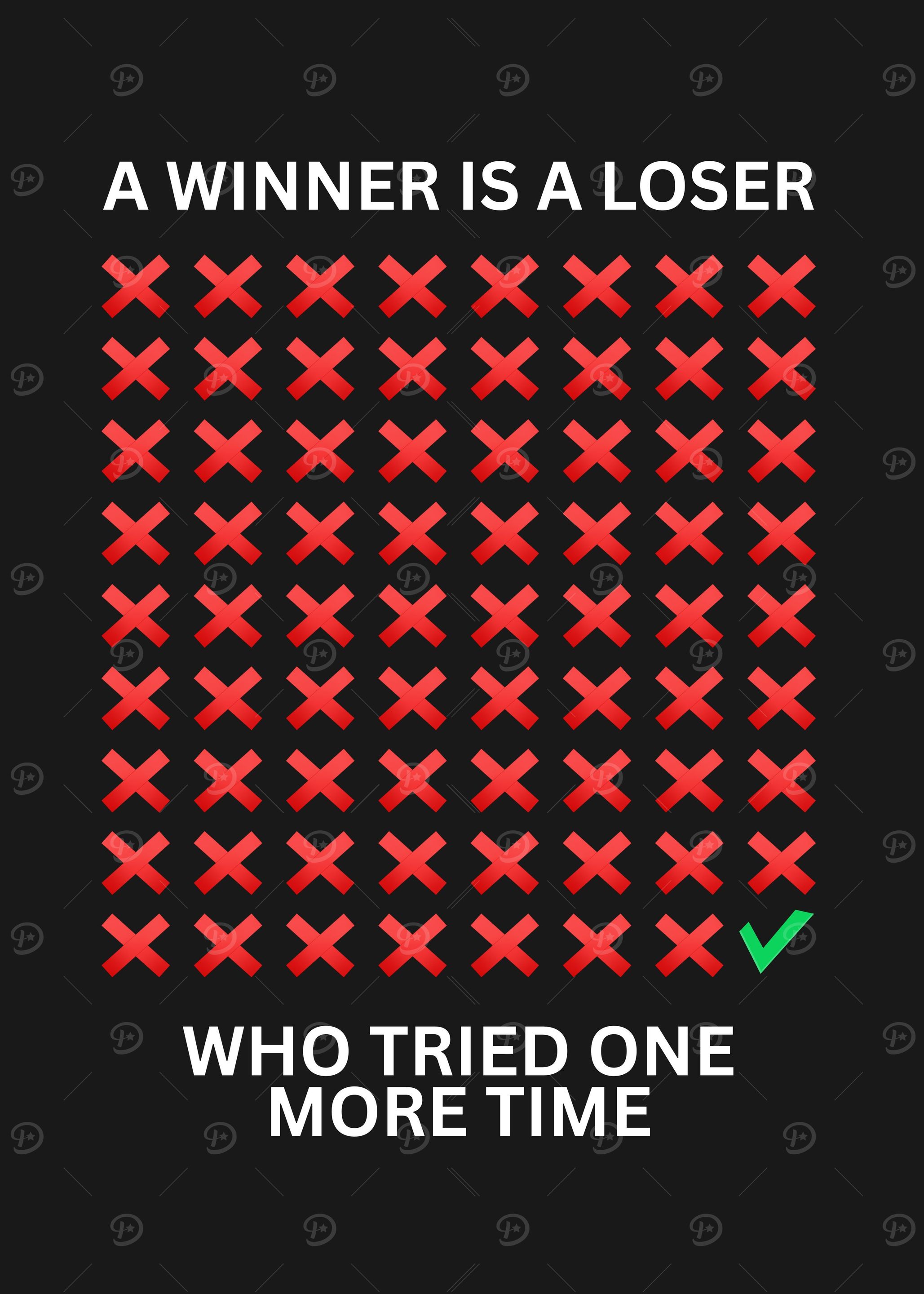 Motivational Quote Winner and Loser