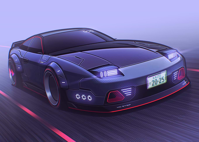 Futuristic Car Illustration