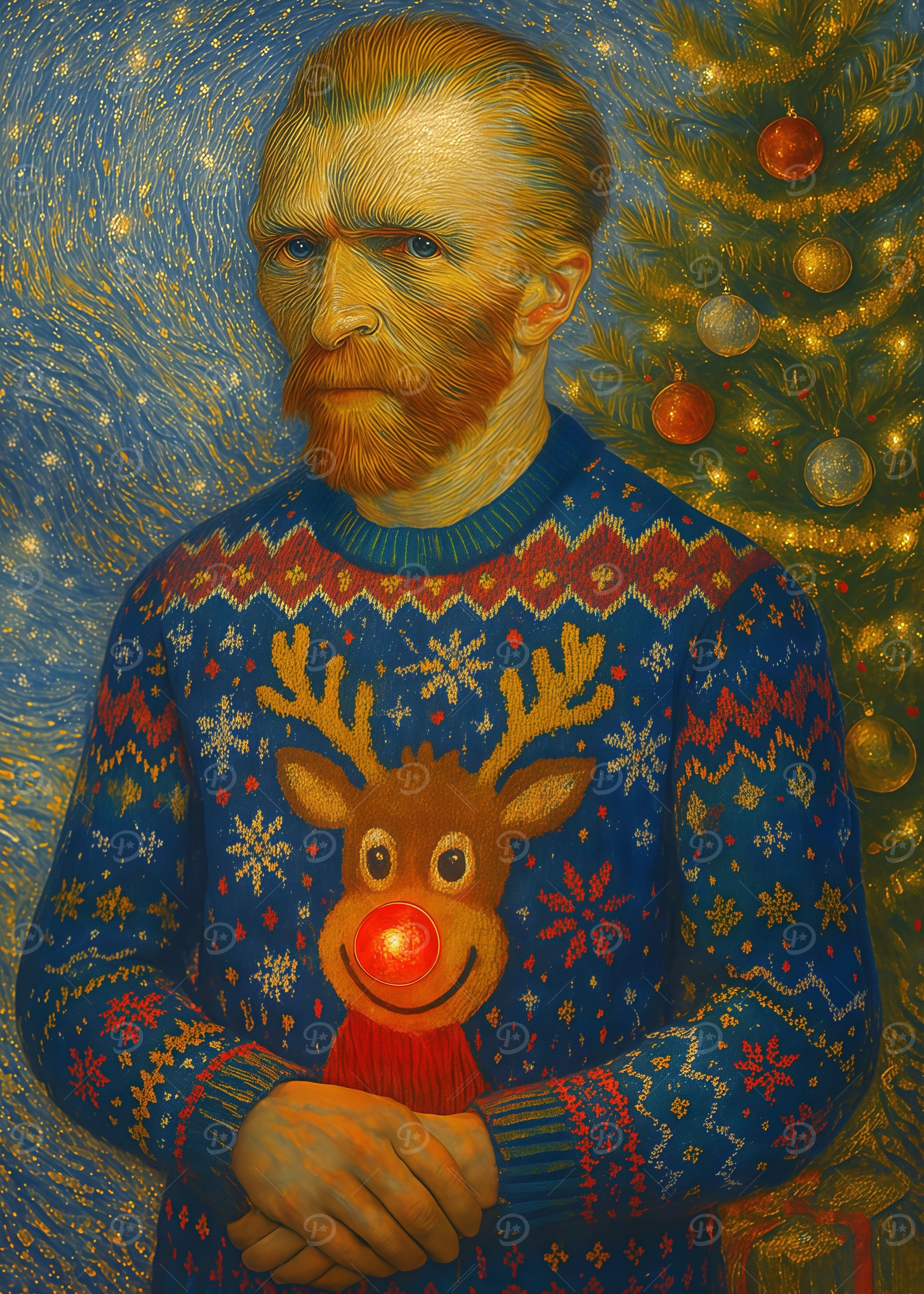 Van Gogh Funny Ugly Christmas Sweater