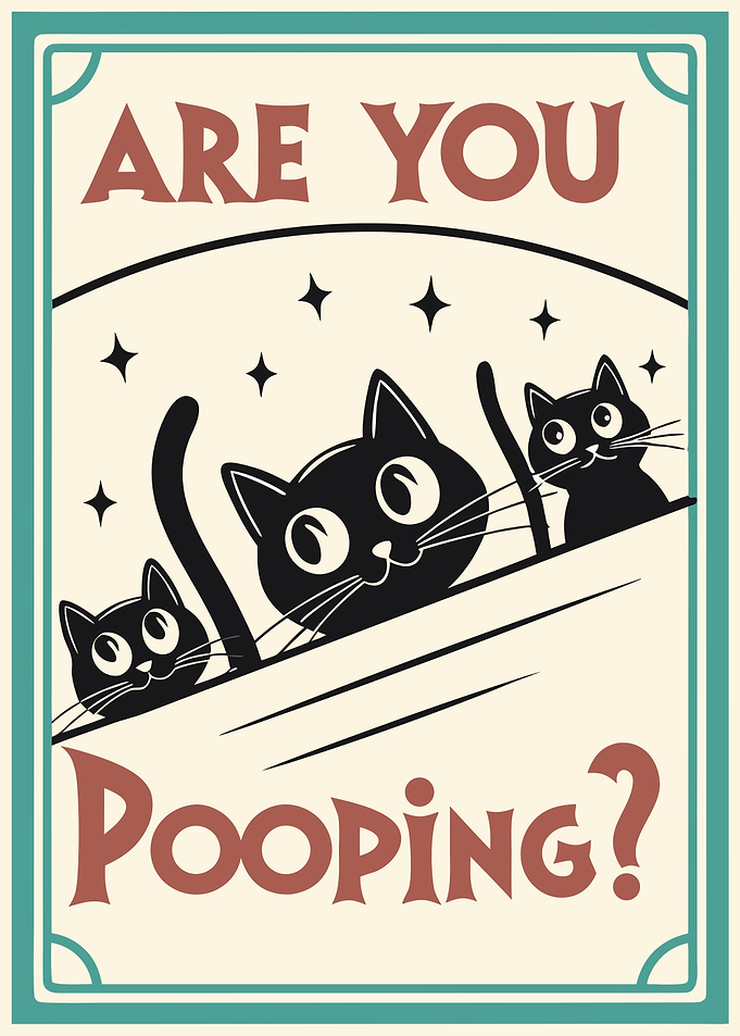 Are You Pooping? Cats Poster
