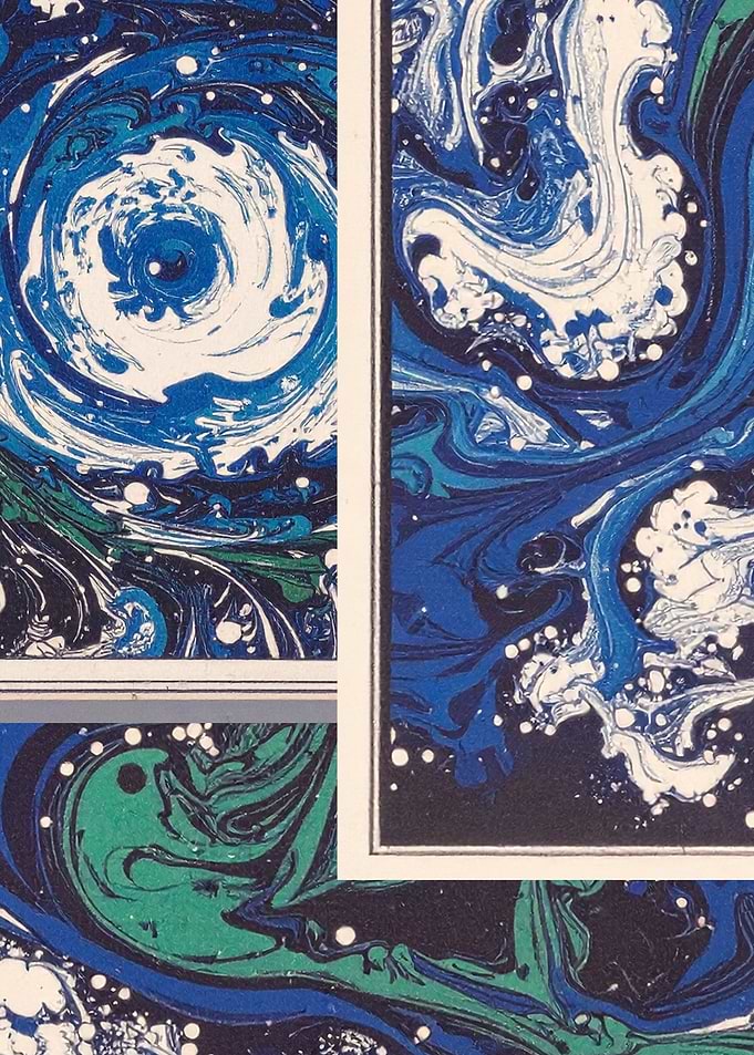 Abstract Swirls of Blue and Green