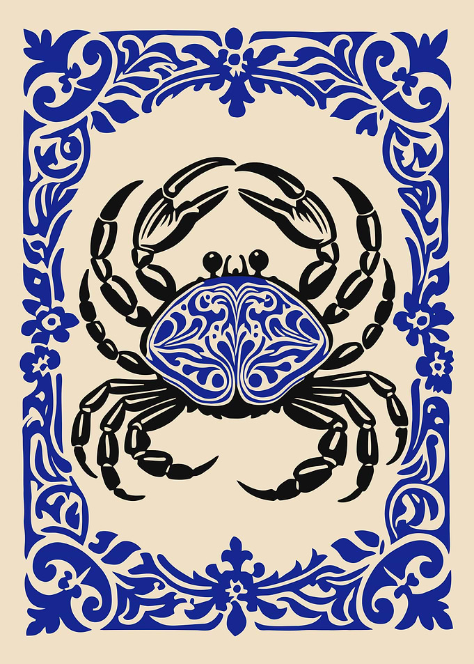 Ornate Crab Illustration