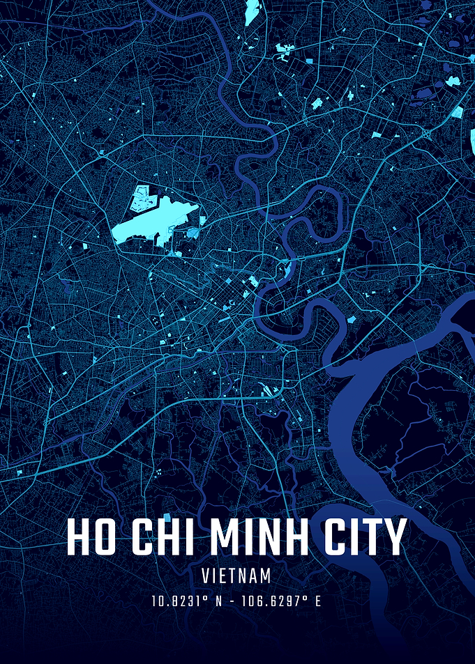 Ho Chi Minh City Midnight Map