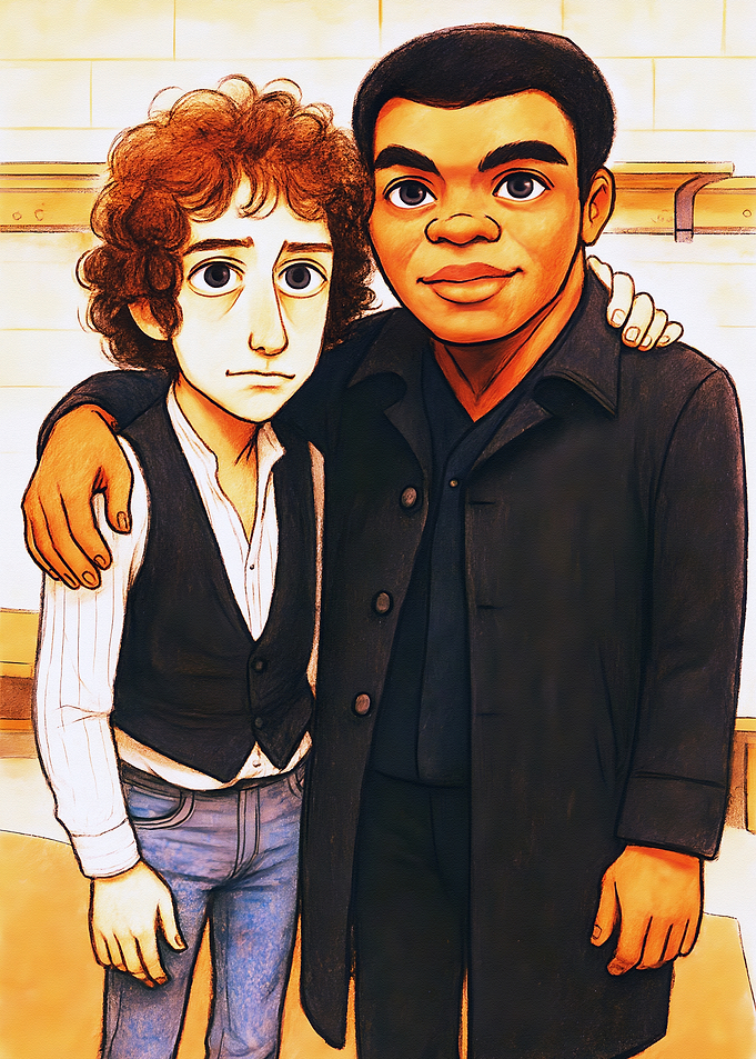 Bob Dylan and Muhammad Ali Portrait