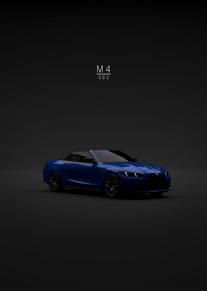 Blue BMW M4 G83 Convertible
