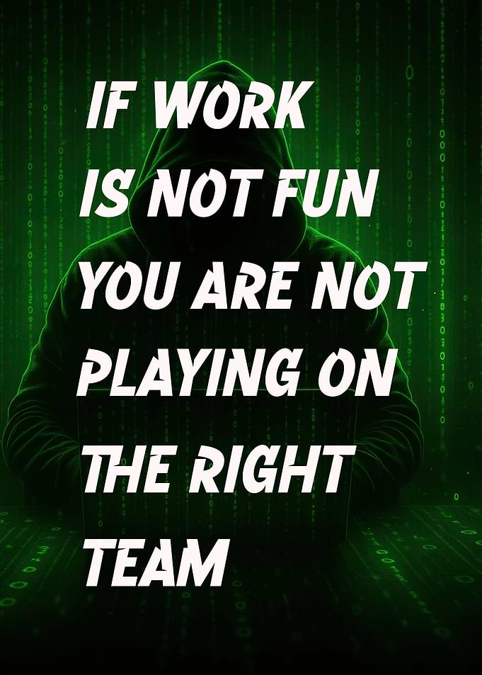 Motivational Work Quote with Hacker Theme