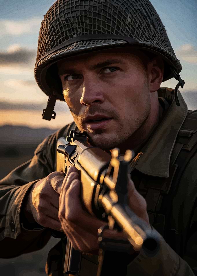 Soldier Aiming Rifle Field