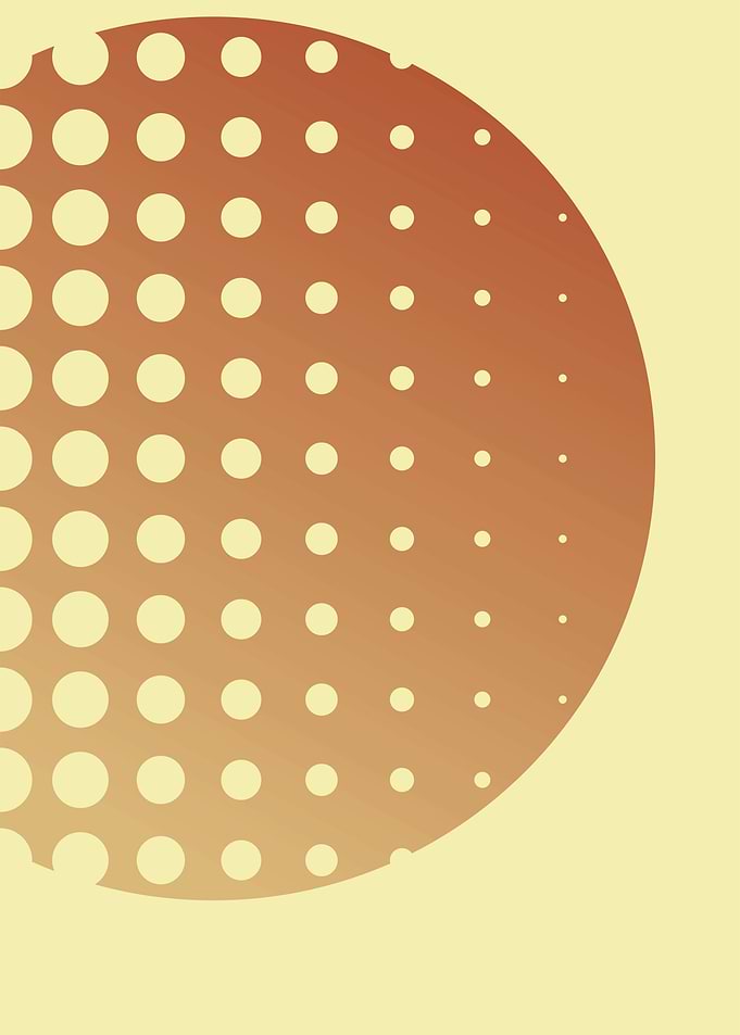 Abstract Red Circle with Dots
