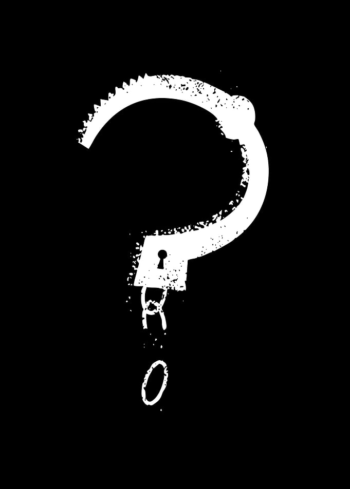 Handcuff Question Mark Symbol