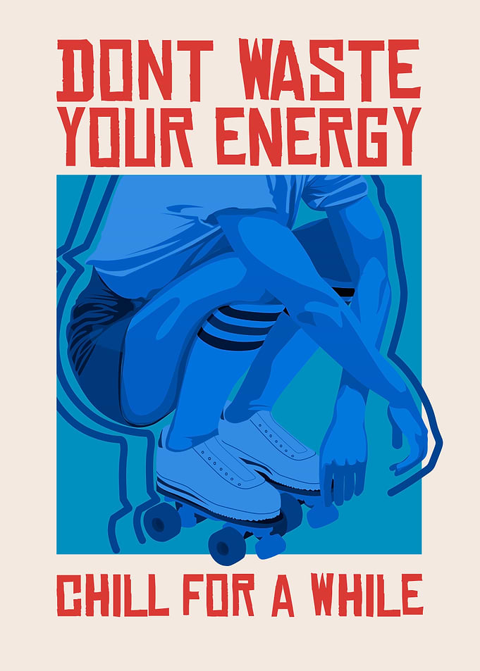 Chill Roller Skater Illustration