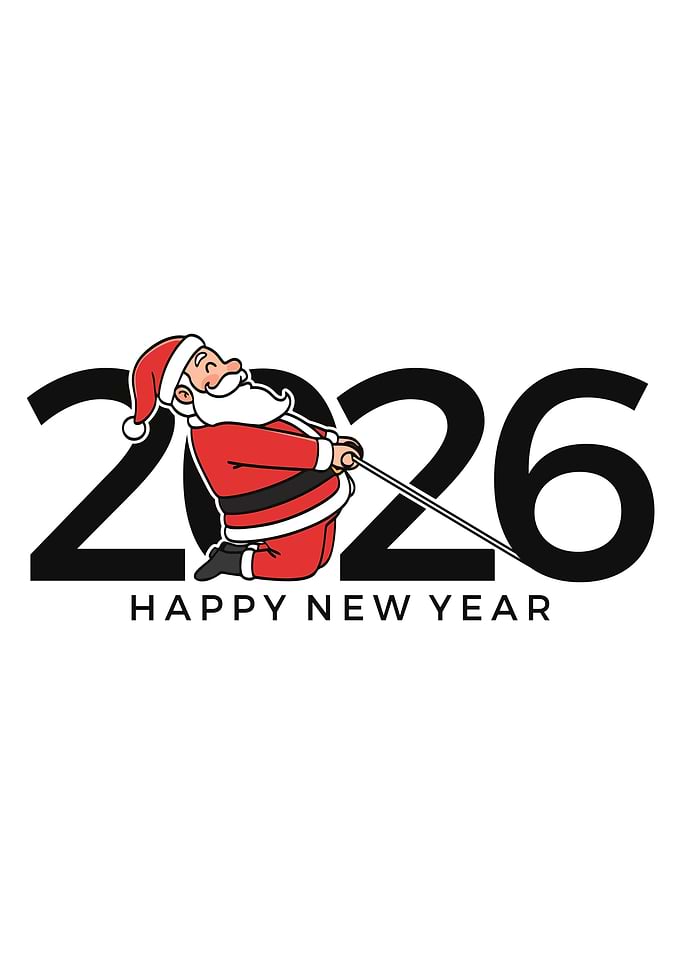 Happy New Year 2026 with Santa