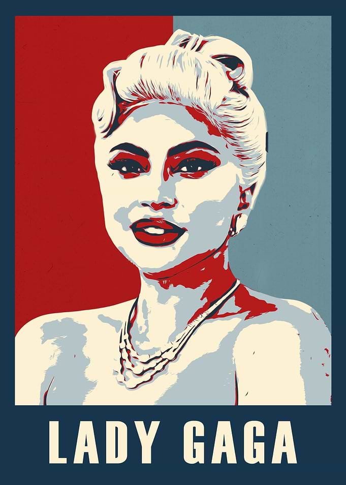 Lady Gaga Pop Art Portrait