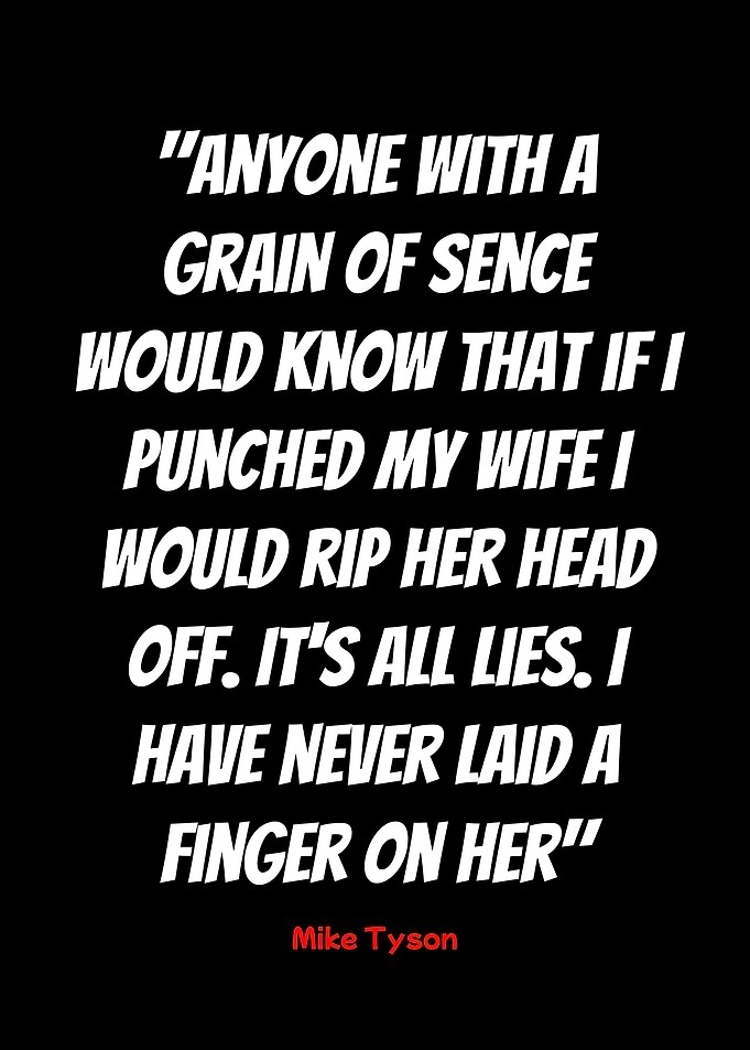 mike tyson quote on black background