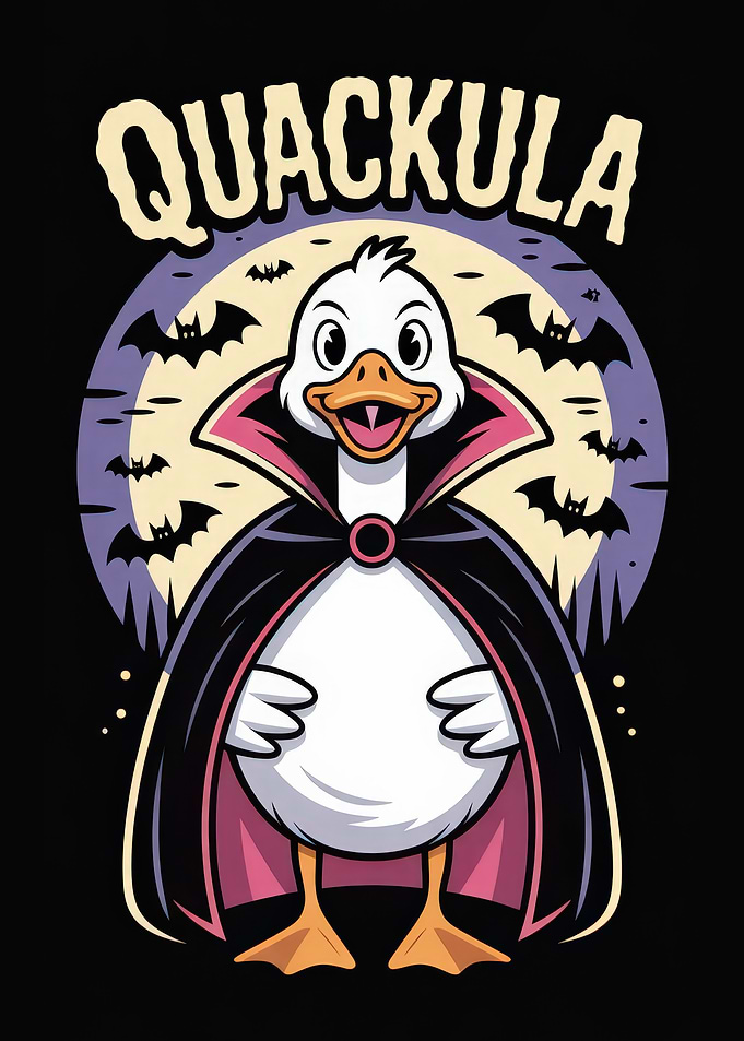 Quackula Cartoon Duck Vampire