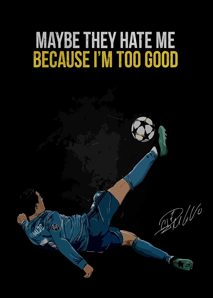 Cristiano Ronaldo Bicycle Kick Illustration