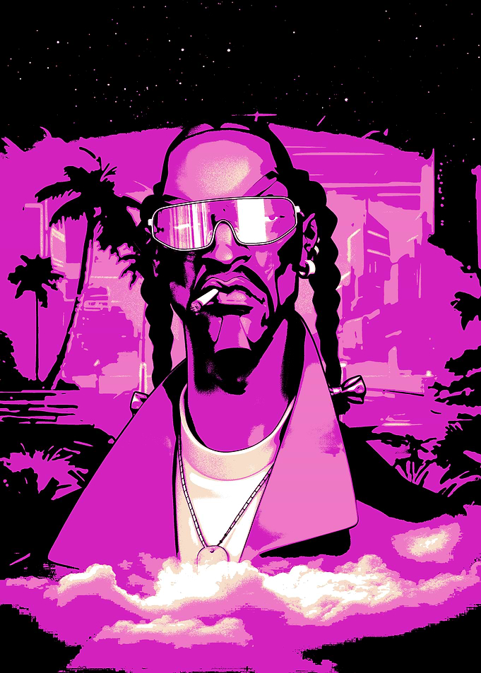 Snoop Dogg Purple Portrait