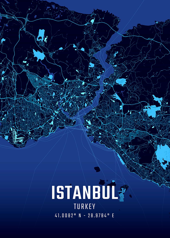 Istanbul Midnight City Map