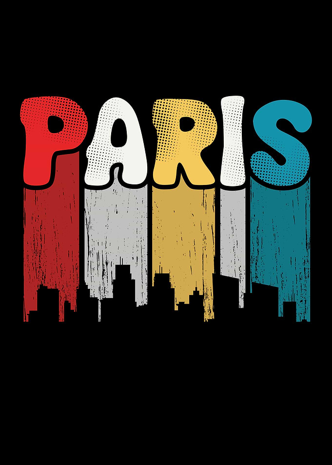 Paris Retro Skyline