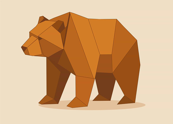 Geometric Bear Illustration