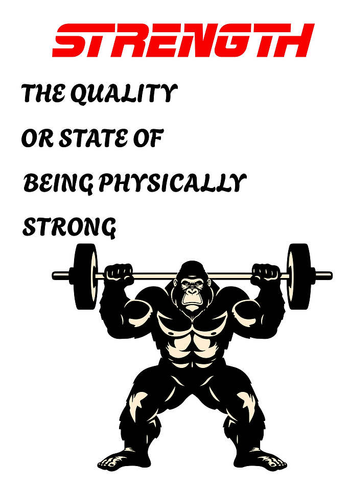 Strength Definition with Gorilla Weightlifter