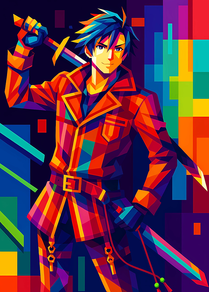Trails of steel Pop Art Portrait