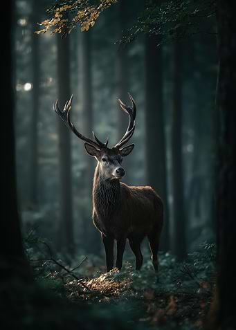 Majestic Deer in Forest