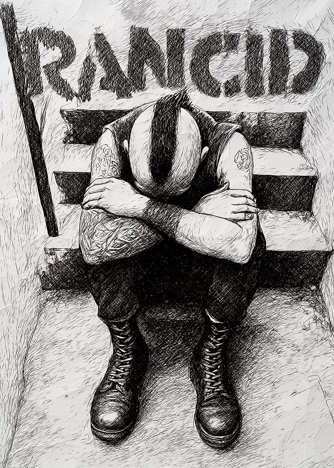 Rancid Fan Art: Punk on Stairs