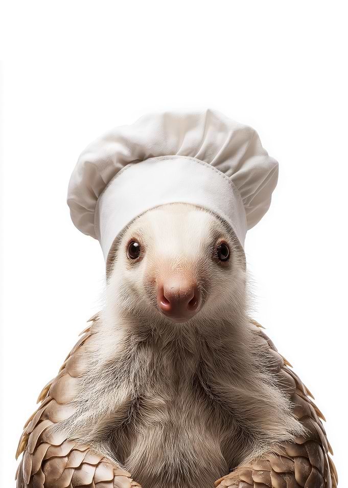 Pangolin Chef Portrait