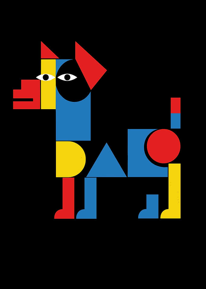 Geometric Dog Art